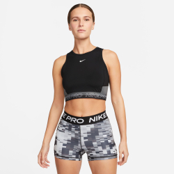 Женская теннисная майка Nike Dri-Fit Performance Cropped Tank Top Women - Black, Grey