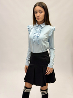 Блузка трикотажная школьная для девочки 7-14 лет