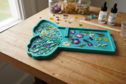 Силиконовый Молд комплект "Бабочка объёмная малая" 2 половинки подставка под книгу, подставка под Коран №364/1 и 364/2