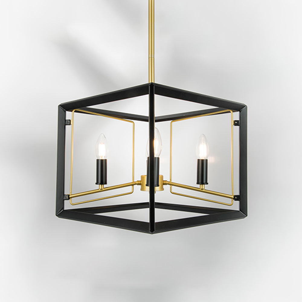 713447 Люстра REGOLO 4х40W E14 ЧЕРНЫЙ МАТОВЫЙ/ЗОЛОТО