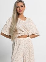 Костюм домашний с брюками Мона (бежево-розовый) К15211-1М LT Collection