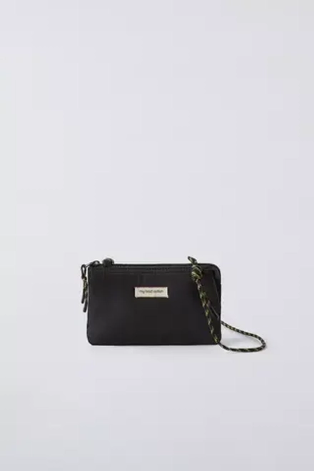 ZARA СУМКА ИЗ НЕЙЛОНА С ПЛЕЧЕВЫМ РЕМНЕМ, ЧЕРНЫЙ