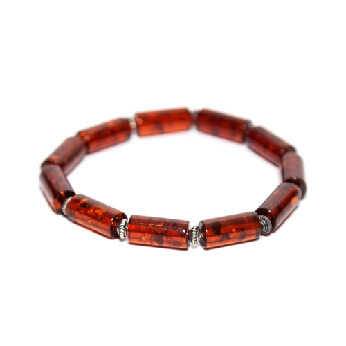 Браслет из натурального янтаря, бусины 15 на 7 мм, размер. Янтарный браслет из Калининграда