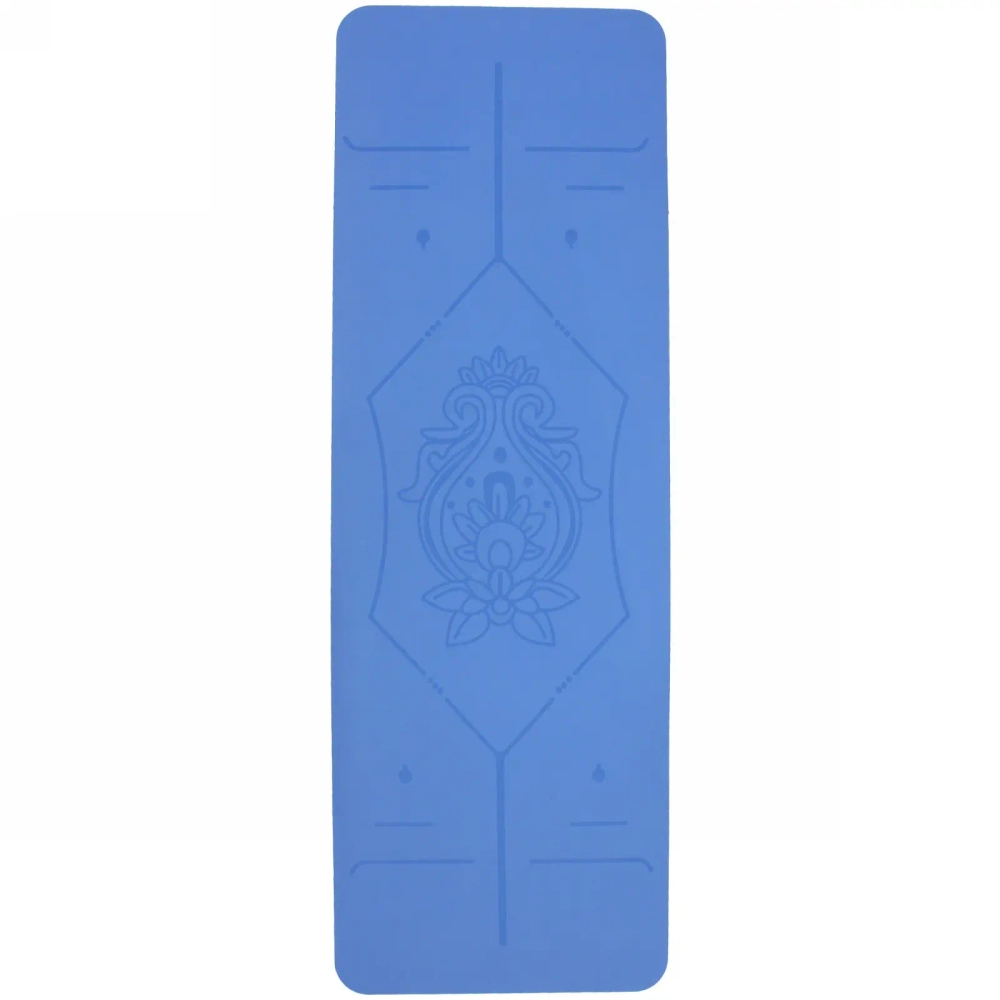 Коврик для йоги «Мандала» 183*61*06 см (ТРЕ), голубой