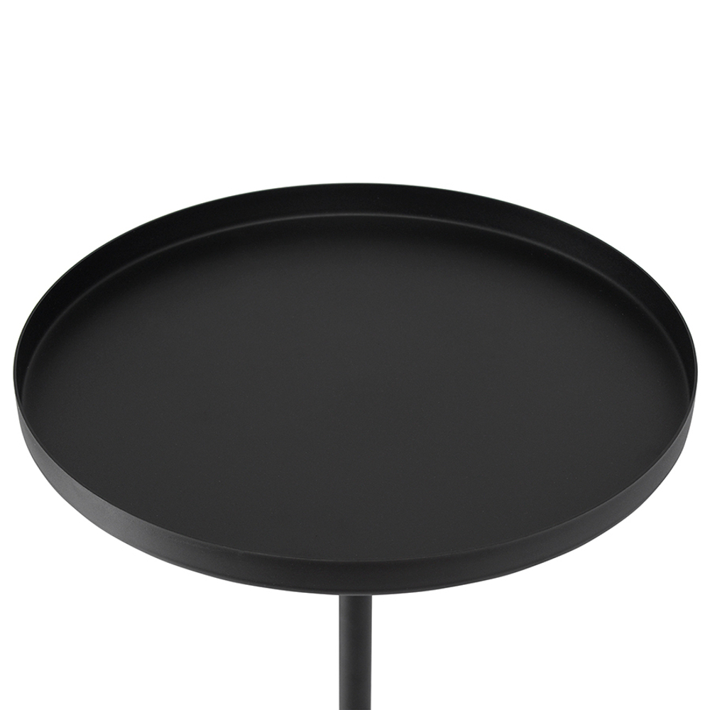 Столик кофейный lars, D40 см, черный/белый