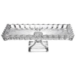 БЛЮДО СЕРВИРОВОЧНОЕ "CRYSTALITY" НА НОЖКЕ 28,5*15*9 СМ