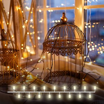 Новогодняя гирлянда нить 400-001 5м IP20 теплый белый Elektrostandard