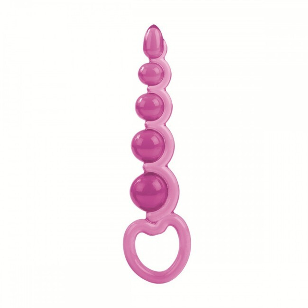 Упругий анальный стимулятор Beaded Probe (Цвет: розовый)