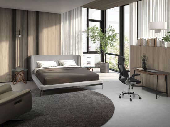 Письменный стол MQ2002DK /3137 орех и черное стекло Испания 