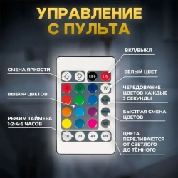 Ночник светильник настольный для дома в спальню беспроводной с пультом ДУ. Лампа для мальчиков и девочек для сна