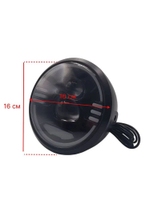 Фара с сигналом 48-60V D160мм провод 2 метра для электровелосипедов