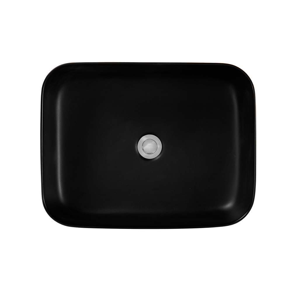 Раковина накладная для установки на столешницу AQUATEK ВЕГА AQ5515-MB 500*390*130, матовый черный