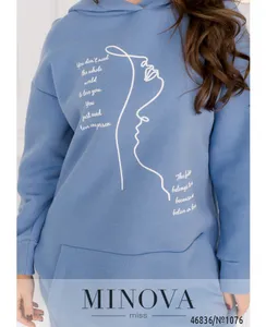 Худи 1076-голубой Minova