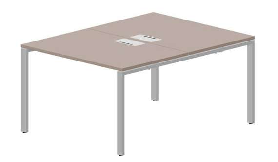 Составной стол Strike на 2 рабочих места 1180х1566х750мм (2 металлических аутлета)