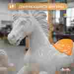 Электрическая свадебная карусель «Белая сказка» с LED-подсветкой, 6 мест