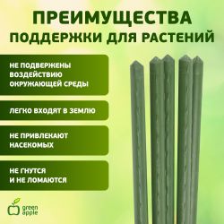 GCSP-11-120 GREEN APPLE Поддержка металл в пластике 120см o 11мм (Набор 5 шт)