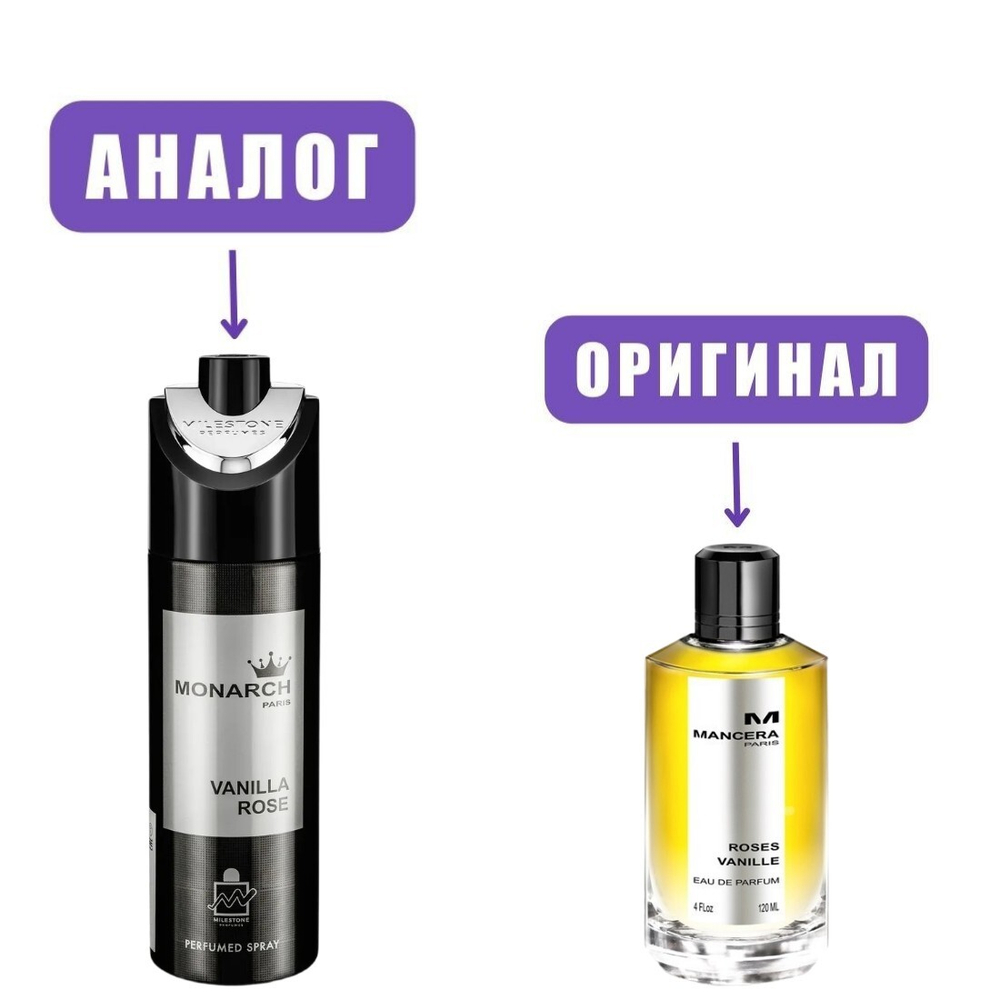 EMPER MILESTONE deo VANILLA ROSE 200ml lady (версия ManceraRosesVanille)