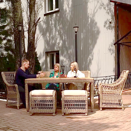 Комплект обеденный Айвазовский 4К+2П бамбук