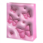 Пакет подарочный бумажный Alingar, (XL) 31х40х12 см, вертикальный, "Бабочки", мат. ламинация, эффект 3D, ассорти