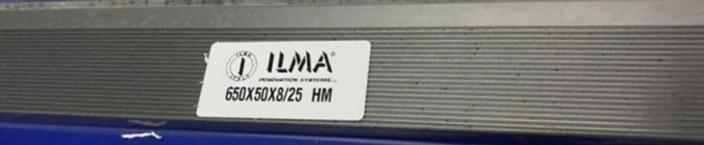 Нож бланкетный с насечкой HSS 650x50x8 с твердосплавной вставкой HW ILMA