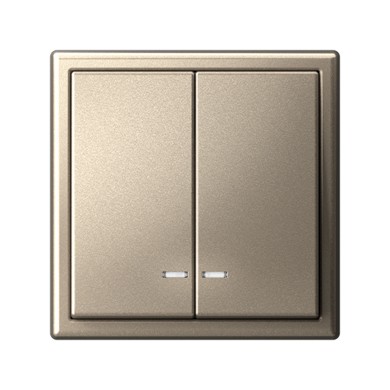 Выключатель 2-кл. ArtGallery (сх. 5а) 10AX с подсветкой быстрозажим. клем. механизм шампань SE GAL000553S