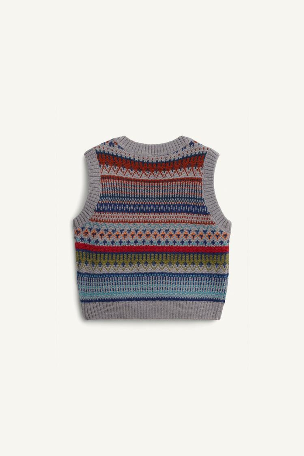 ZARA ВЯЗАНАЯ ЖИЛЕТКА БЕЗ РУКАВОВ, РАЗНОЦВЕТНЫЙ