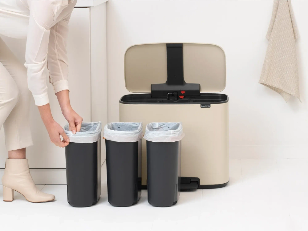 Brabantia Контейнер для сортировки Bo 3х11л Soft Beige