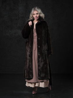 Шуба /шоколад /классика/ эко мех