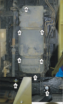 Защита Топл. бака. 5 мм, Алюминий. для Mercedes Viano 2009-2014, Mercedes Vito 2009-2014 MOTODOR.31204