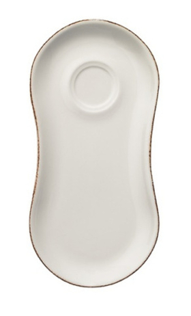 Блюдце 250*120 мм. для завтрака Ретро коричневый край (чашка 70336, 69666)