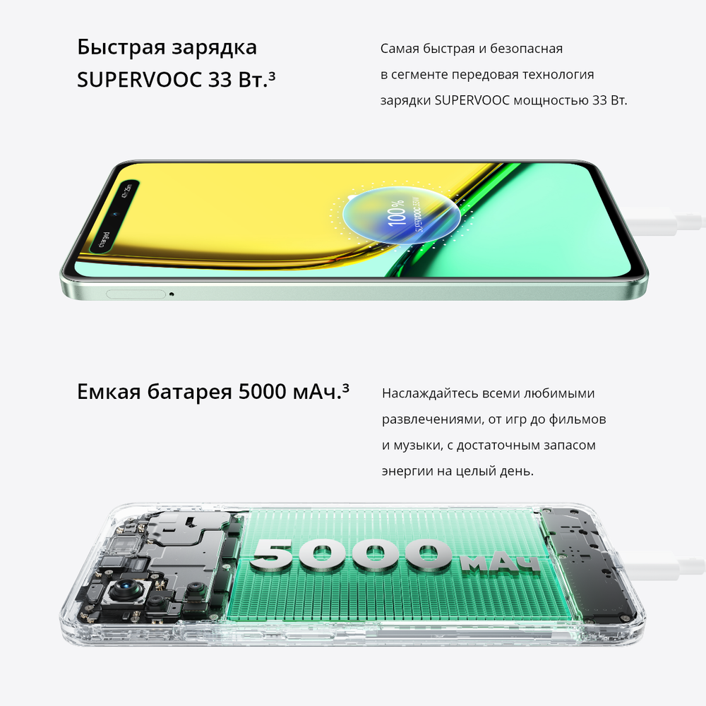 Смартфон Realme C67 4G 8/256 ГБ, Ростест(ЕАС), Dual nano SIM, зеленый оазис