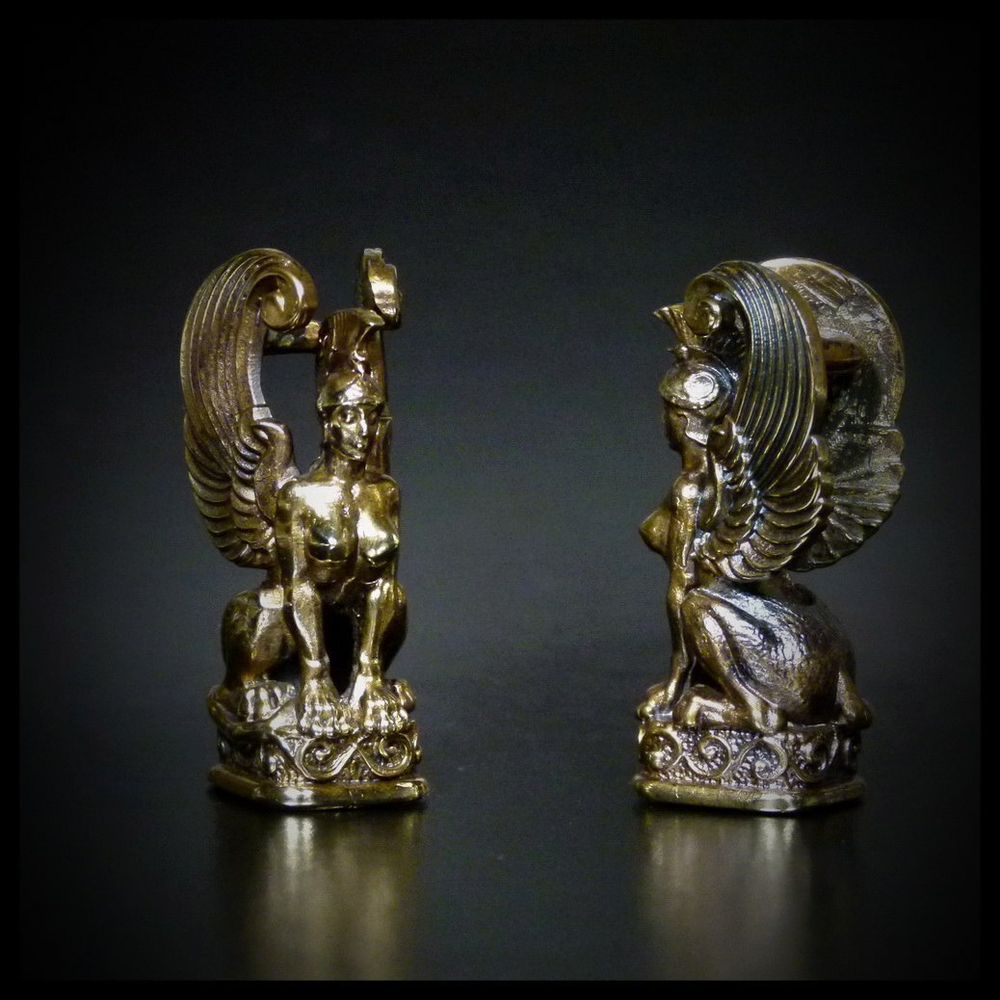 Бусина "Сфинкс" для темляков или браслетов , латунь