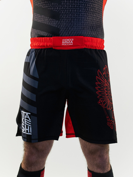 Шорты TFG Союз ММА России (Lite)  (черный-красный)