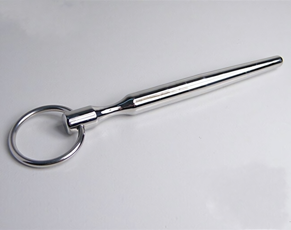 Уретральный массажер железный конус (Цвет: серебряный)