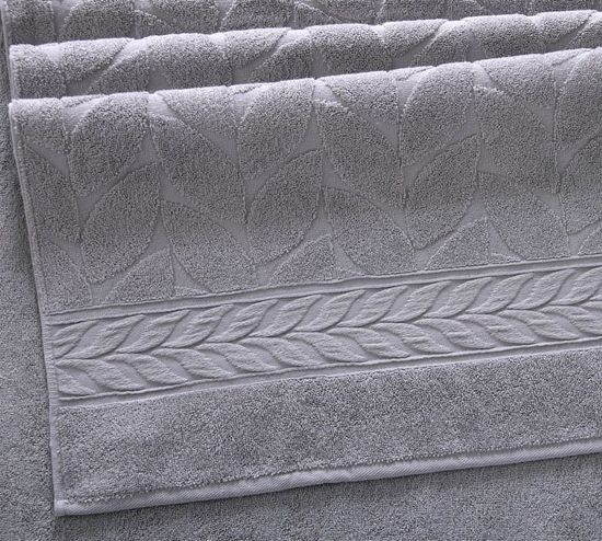 Комплект махровых полотенец Совершенство светло-серый 50x90 см и 70x140 см 500 г