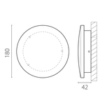 379247 Светильник PIATTO 1x10W LED 1000LM G ЧЕРНЫЙ 4000K IP65