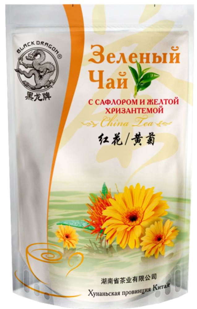 Чай зеленый Black dragon Сафлор и желтая хризантема 100 г