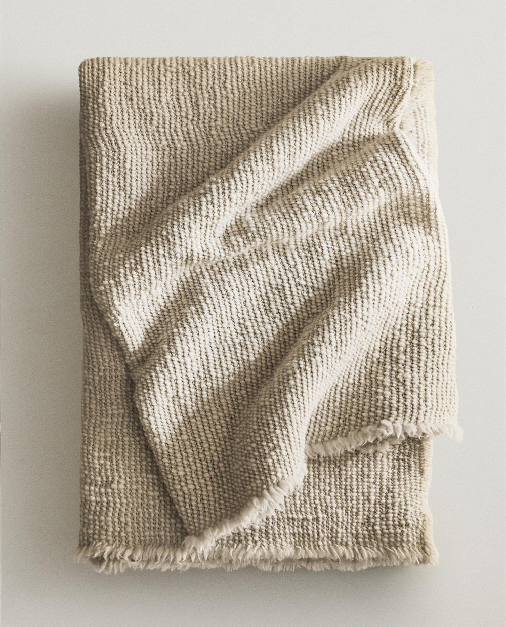 Zara Home плед из шерсти, синий, 140x190 см