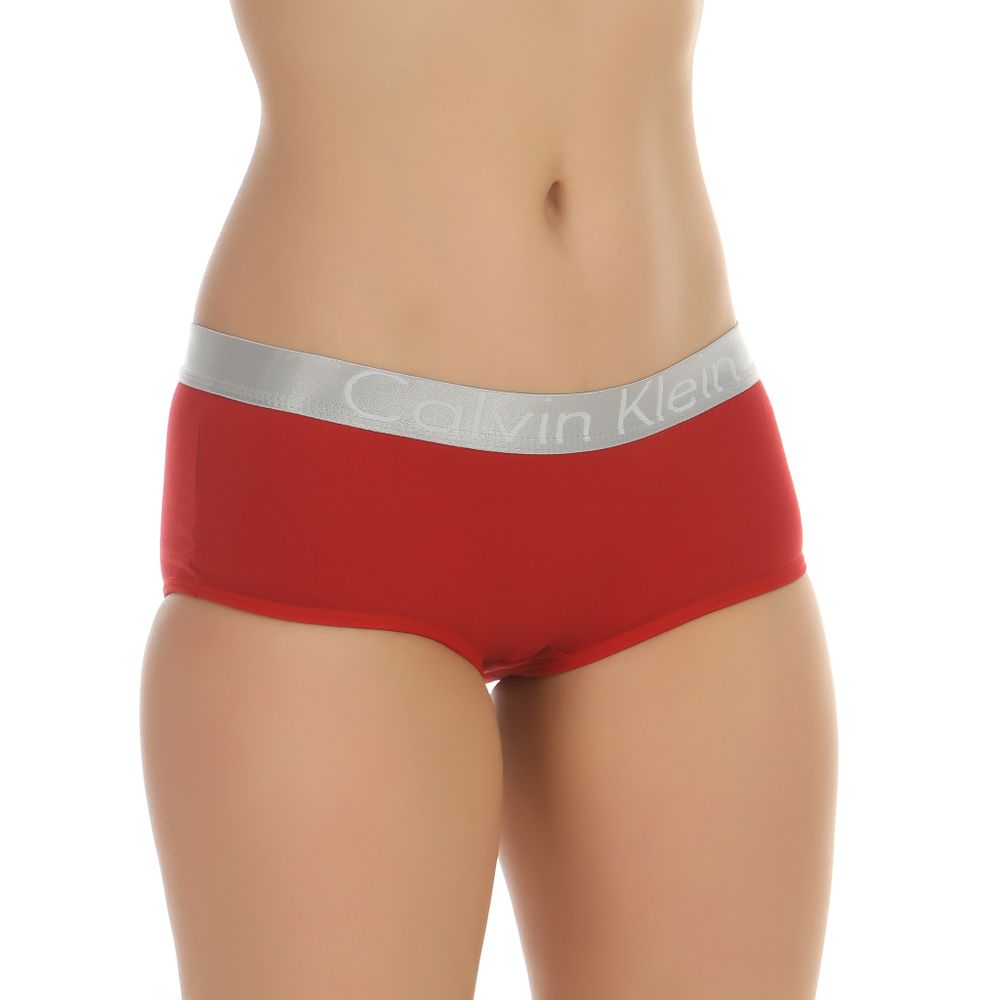 Женские трусы-шорты бордовые Calvin Klein Women Steel Red