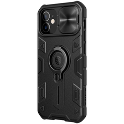 Чехол для iPhone 12 mini от Nillkin серии CamShield Armor Case с кольцом и защитной шторкой для задней камеры