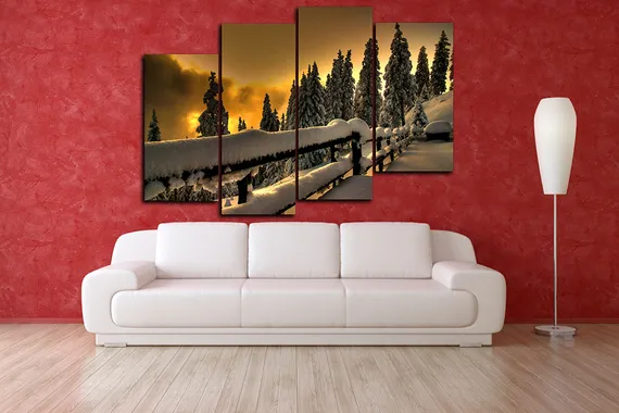 Модульная картина "Зимняя красота"