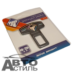 Заглушка ремня безопасности (антипищалка) 1шт Металл в блист Nova Bright 46791