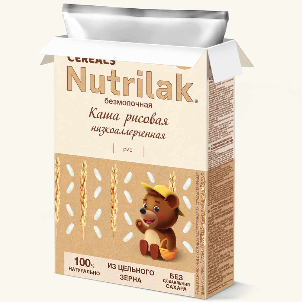 Каша безмолочная рисовая Nutrilak Procereals 200г с 4 месяцев