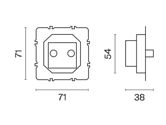 Механизм розетки телевизионной оконечной TV+SAT, S70