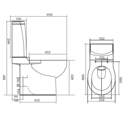 Унитаз напольный Santek Аллегро 1.WH30.1.954 схема