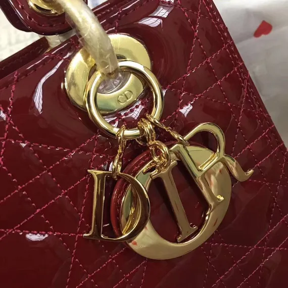 Сумка Dior Lady Dior My Abcdior, модель маленького формата вишневый