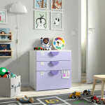 Комод - SMÅSTAD / PLATSA/SMОSTAD  IKEA/ СМОСТАД/ПЛАТСА ИКЕА,  63х60 см, белый/фиолетовый