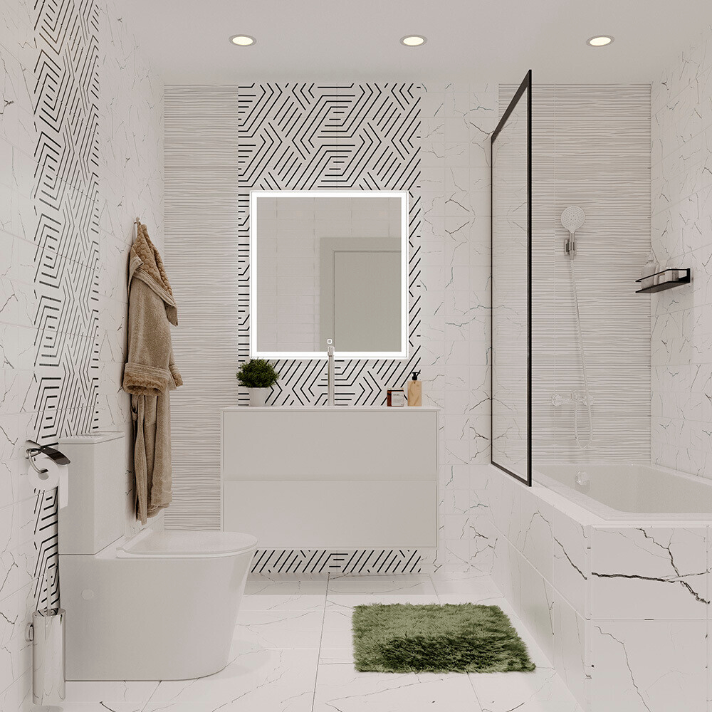 Плитка облицовочная Lavelly Skandi Marble белая 400х200х8 мм (15 шт.=1,2 кв.м)