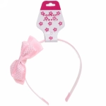 Ободок для волос детский на блистере «Rapunzel», в горошек, микс 6 цветов, 1см