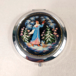 Ручное зеркало "Снегурочка"  (худ. роспись Палех)